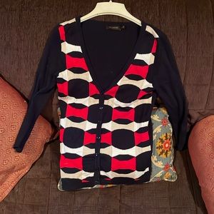 The Limited brand navy button down cardigan, size S